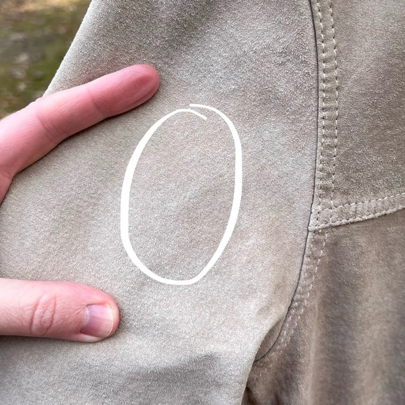 90s Monterey Bay Genuine Leather Suede Jacket Tan Size 14 - Picture 15 of 16